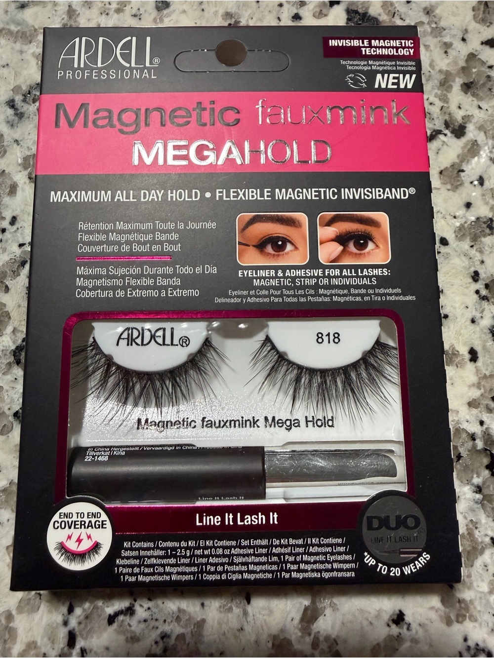 (2) Ardell Magnetic Fauxmink MegaHold False Lashes and (1) unbranded pack